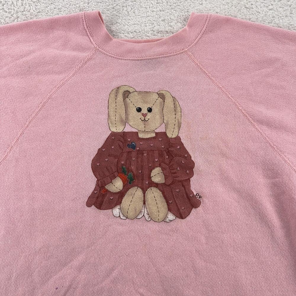 Vintage Maximum Sweats Sweatshirt Womens Small Bunny Rabbit Applique USA 90s
